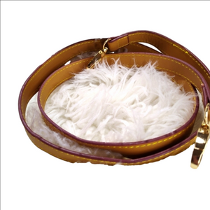 Faux leather brown tan handbag purse strap with gold hardware NWOT